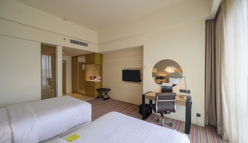 Chambre, 2 lits une place