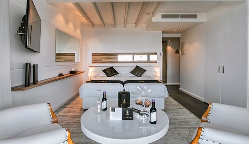 Chambre Deluxe avec lits jumeaux, balcon, vue mer