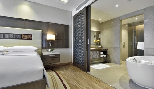Chambre Exécutive, 2 lits doubles, non-fumeurs, vue piscine
