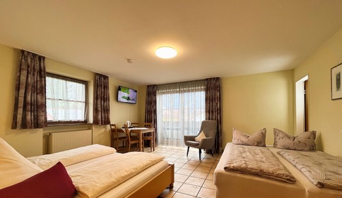 Chambre Double Confort, 1 très grand lit et 1 canapé-lit, non-fumeurs