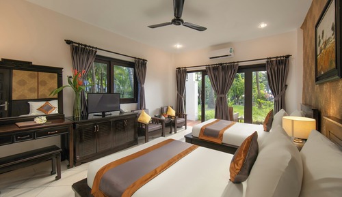 Chambre Deluxe avec lits jumeaux, vue jardin