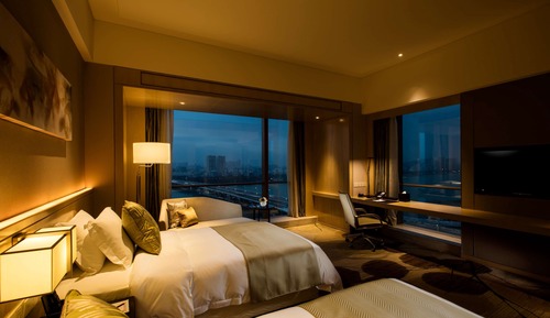 Chambre Standard, 2 lits doubles, vue fleuve