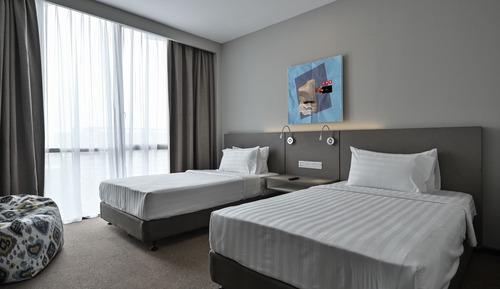 Chambre Confort avec lits jumeaux, 2 lits une place, vue ville