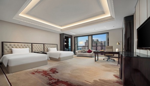 Chambre Premium, 2 lits doubles, accès au salon club