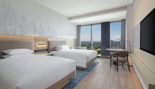 Chambre Supérieure, 2 lits une place, non-fumeurs, vue ville
