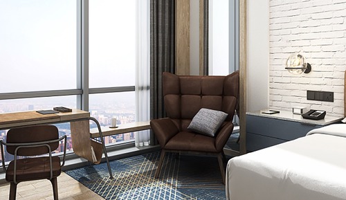 Chambre Standard, 2 lits une place, vue ville