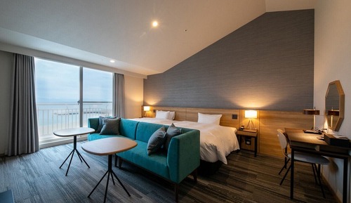 Chambre avec lits jumeaux, 2 lits doubles, non-fumeurs, vue océan (Hollywood)