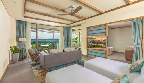 Suite, 1 très grand lit, vue golf