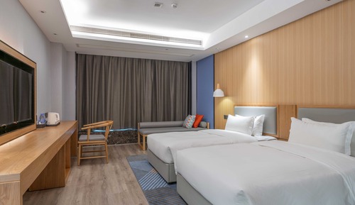Chambre Standard, 2 lits une place, vue montagne