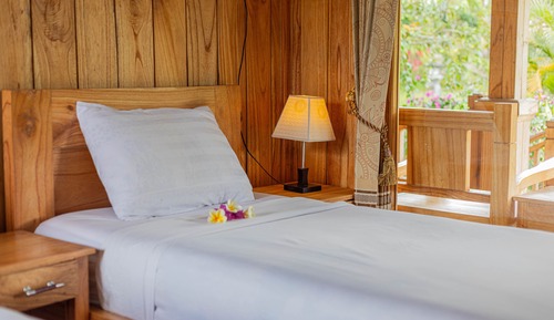 Chambre Deluxe avec lits jumeaux, vue jardin