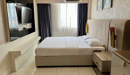 Appart'hôtel Premium, 1 très grand lit et 1 canapé-lit, cuisine, vue ville