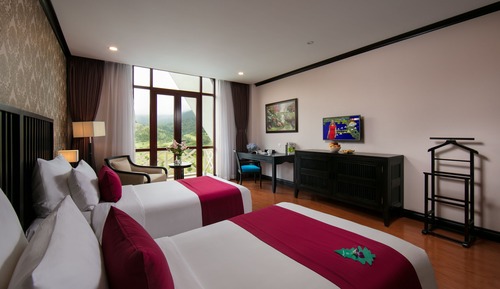 Chambre Deluxe avec lits jumeaux, vue montagne