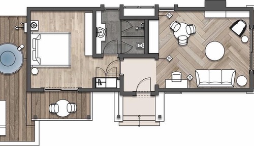 Suite Deluxe, 1 très grand lit, cheminée, côté jardin