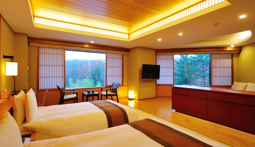 Chambre Deluxe avec lits jumeaux, vue montagne (Superior)