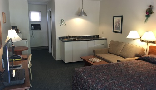 Chambre Standard, 1 grand lit, coin cuisine, en mezzanine