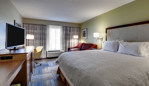 Chambre, 1 très grand lit et 1 canapé-lit, non-fumeurs, réfrigérateur et four à micro-ondes