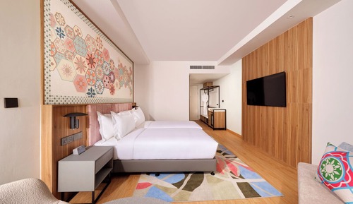 Chambre, 2 lits une place (Social Cosy)