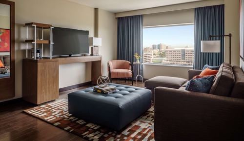 Chambre, 1 très grand lit et 1 canapé-lit, accessible aux personnes à mobilité réduite (Shower)