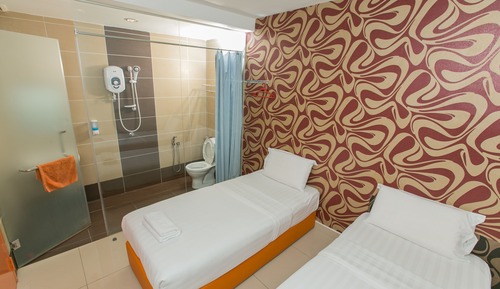 Chambre Double pour 1 personne, 2 lits une place