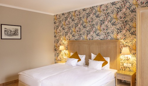 Chambre Double Classique, 2 lits une place, balcon, rez-de-chaussée