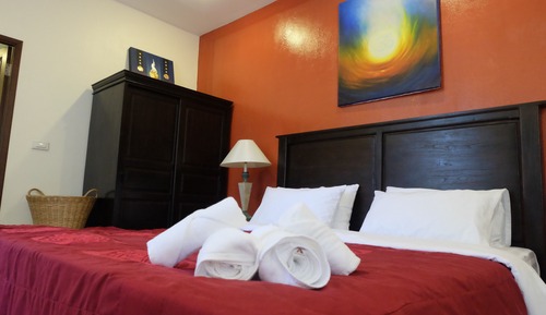 Chambre Double Deluxe, 1 chambre, bain à remous, vue jardin