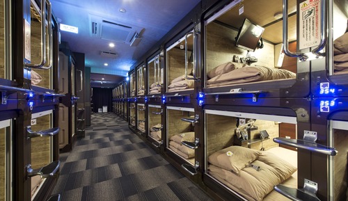 Chambre, hommes uniquement, non-fumeurs (Capsule Room, for 2 people)