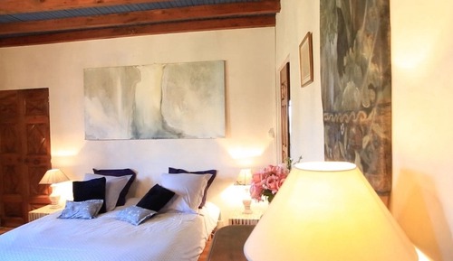 Chambre avec lits jumeaux, balcon, vue jardin