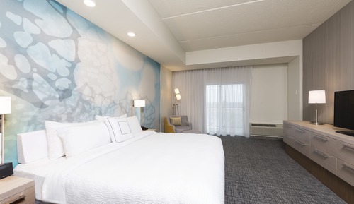 Chambre Simple, 1 très grand lit et 1 canapé-lit (Mobility/Hearing Access, Roll-In Shwr)