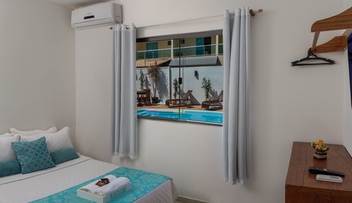 Appartement Confort, 1 chambre, coin cuisine, vue piscine