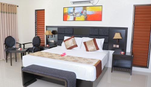 Chambre Luxe, 1 très grand lit, vue plage