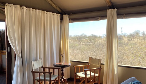 Chambre Luxe avec lits jumeaux, 2 lits une place, coin cuisine, vue montagne
