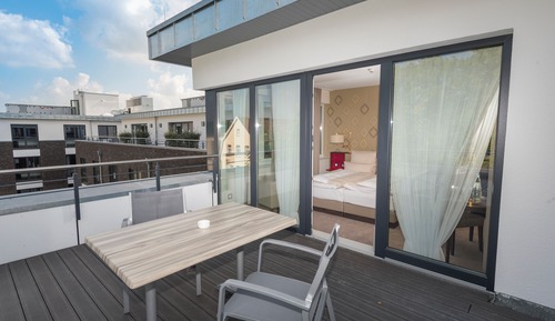 Chambre Deluxe Double ou avec lits jumeaux, balcon, vue ville