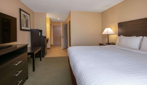 Chambre, 1 très grand lit, accessible aux personnes à mobilité réduite, non-fumeurs (Mobility)