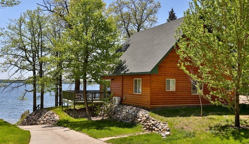 Cabane, 2 chambres, cheminée, vue lac (Cabin #2)