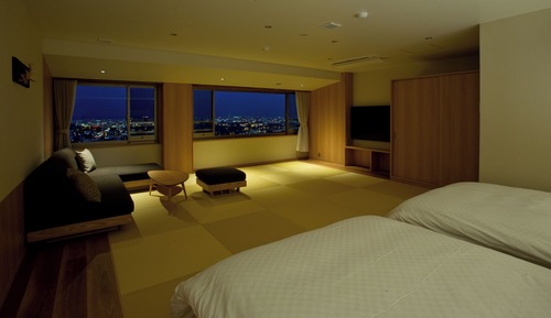 Chambre Exécutive avec lits jumeaux, salle de bains privée, vue ville