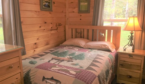 Cabane, 2 chambres, en bord de lac