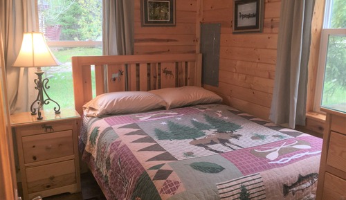 Cabane, 2 chambres, vue lac, en bord de lac