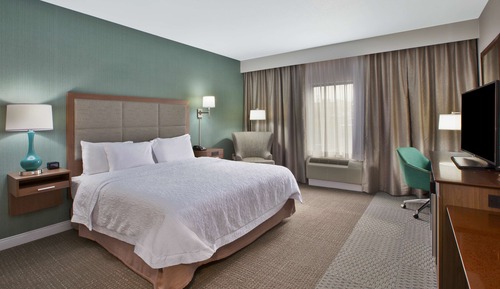 Chambre, 1 très grand lit, accessible aux personnes à mobilité réduite, non-fumeurs (Roll In Shower)