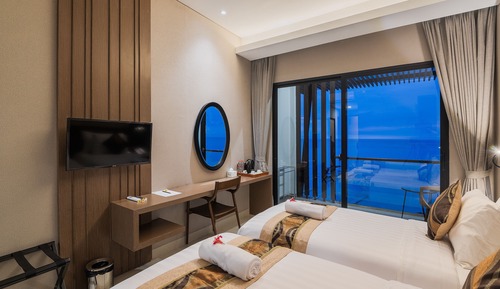 Chambre avec lits jumeaux, vue mer (Deluxe Premium)