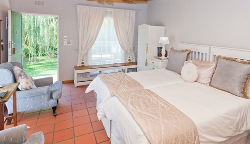 Chambre Confort avec lits jumeaux, 2 lits une place, non-fumeurs, vue jardin