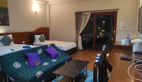 Chambre Standard avec lits jumeaux, vue jardin