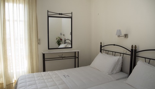 Chambre Double ou avec lits jumeaux, balcon, vue jardin