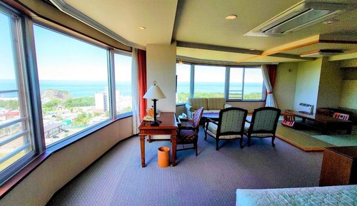 Chambre Panoramique, 2 lits une place, non-fumeurs, en angle (Japanese Western, West Wing)