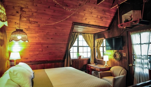 Cabane, 1 très grand lit