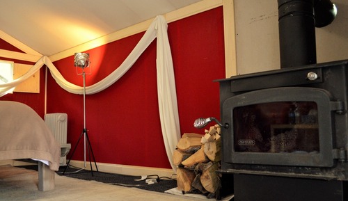 Tente Premium, salle de bains commune, vue montagne (Tente romantique)