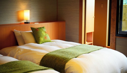 Chambre Tradition avec lits jumeaux, bain à remous, vue océan (Japanese Style)