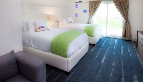 Chambre Luxe, 2 lits une place, vue océan