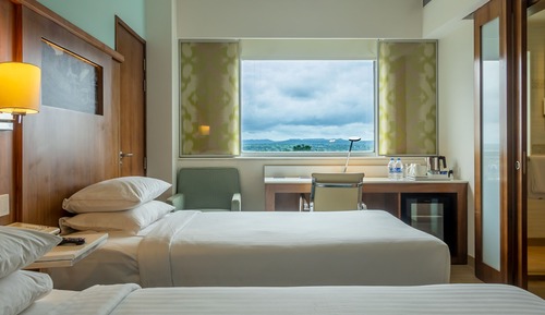 Chambre, 2 lits une place