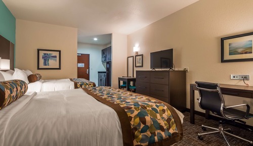 Chambre Standard, 2 grands lits, accessible aux personnes à mobilité réduite, coin cuisine