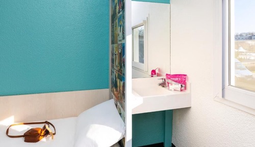 Chambre Double, 2 lits une place (salle de bain commune)